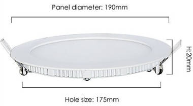 15W LED ROUND PANEL LIGHT (WHITE LIGHT)