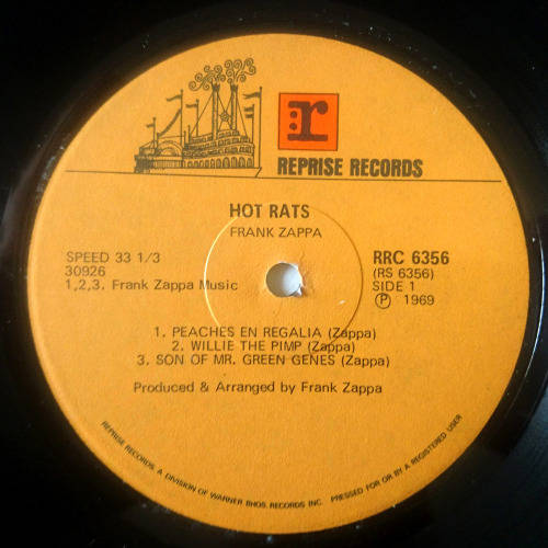 Frank Zappa Hot Rats 1969 South African press