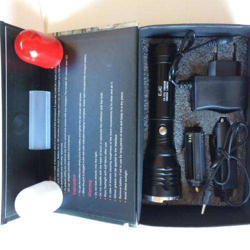 ALUMINIUM, HEAVY DUTY, SUPER BRIGHT ZOOM FLASHLIGHT 5000 TO 28000 LM
