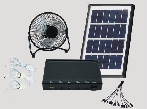 SOLAR 8" (21cm) FAN WITH LIGHTING SYSTEM...ONE OF A KIND...IDEAL FOR CAMPING OR DURING LOAD SHEDDING