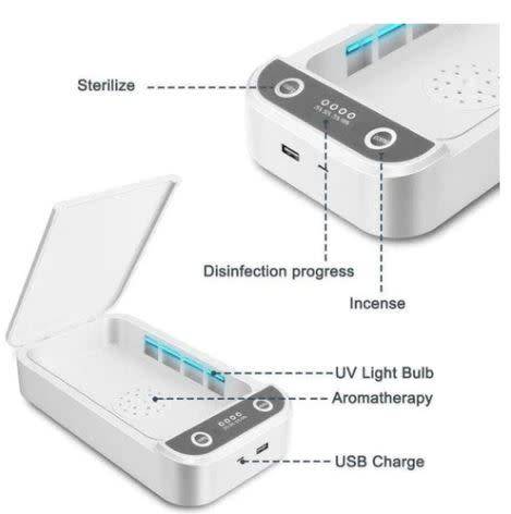 UVC DISINFECTION BOX...RAPID STERILIZATION FOR PHONES ,KEYS ,TOYS,MASKS,REMOTES ETC...