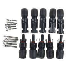 5 X MALE TO FEMALE MC4 SOLAR CABLE CONNECTORS-IP 67-BIG SAVINGS-PRICE IS FOR 5XMALE 5X FEMALE !! !!