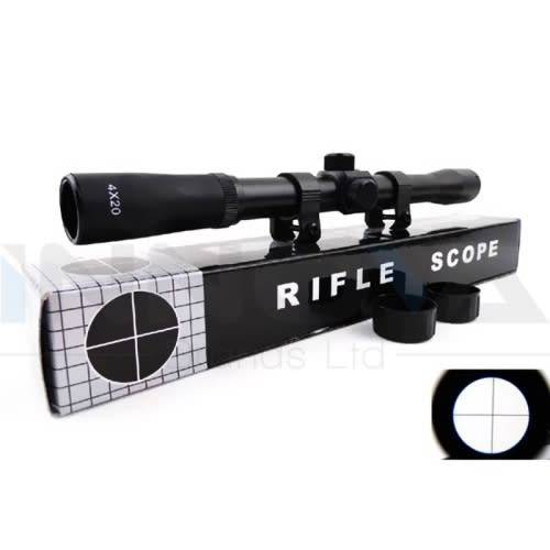 4 x 20 Rifle Scope - Made From Light weight ABS Material - Durable - Ideal for Air Rifle