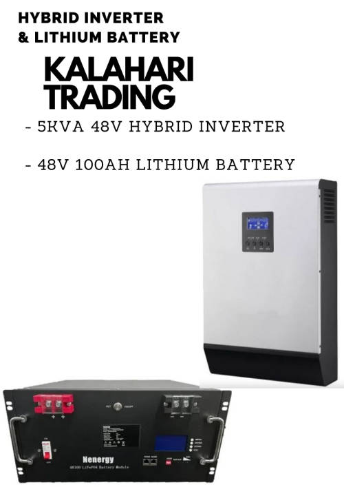 5kva/5000va 48v Hybrid Inverter + 48v Easy Rack Mount  Lithium Battery