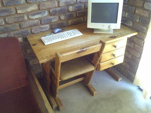 Pine Desk and Chair