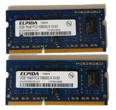 4GB RAM - 2 x Elpida Apple iMac RAM 2GB 1Rx8 PC3-10600S-9-10-B2