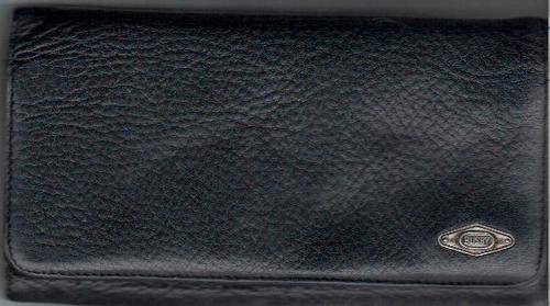 Busby black leather purse