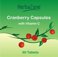 Cranberry capsules for treating of bladder and urinary infections