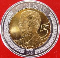 ONLY FOR: THE BAKER MAN CAN***RARE FIND - MANDELA 2008 UNC R5 MINT ERROR - ROTADED DIES????