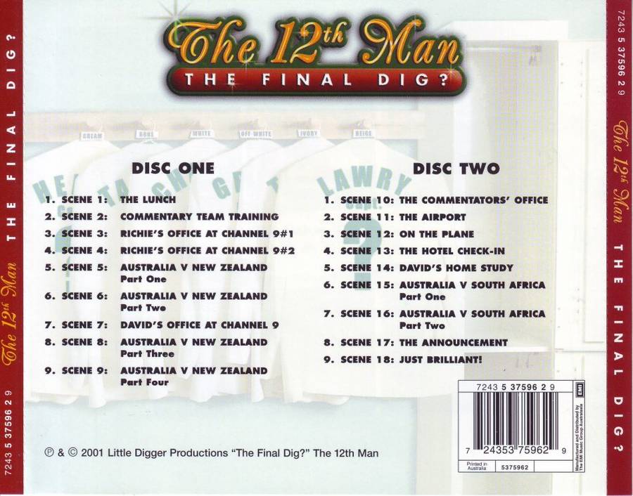 THE 12TH MAN - The final dig? (double CD) 7243 5 37596 2 9 (FREE BULK SHIPPING)