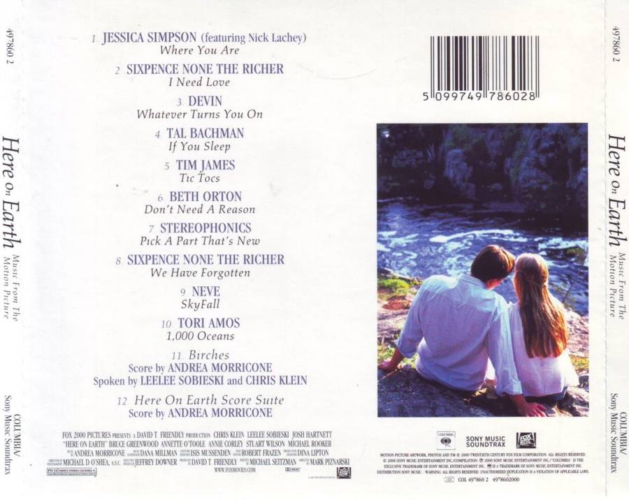HERE ON EARTH - Soundtrack (CD) 497860 2 EX  (R25 SALE)