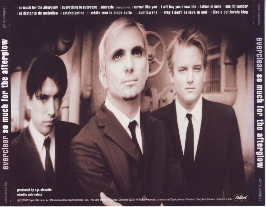 EVERCLEAR - So much for the afterglow (CD) CDP 7243 8 36503 2 3 (FREE BULK SHIPPING)