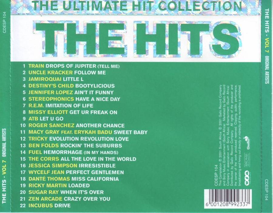 THE HITS 7 - Compilation CDESP 104  (FREE BULK SHIPPING)