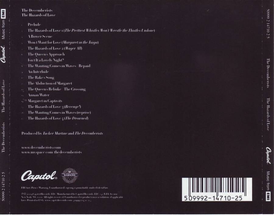 THE DECEMBERISTS - The hazards of love (CD)  50999 2 14710 2 5 NM