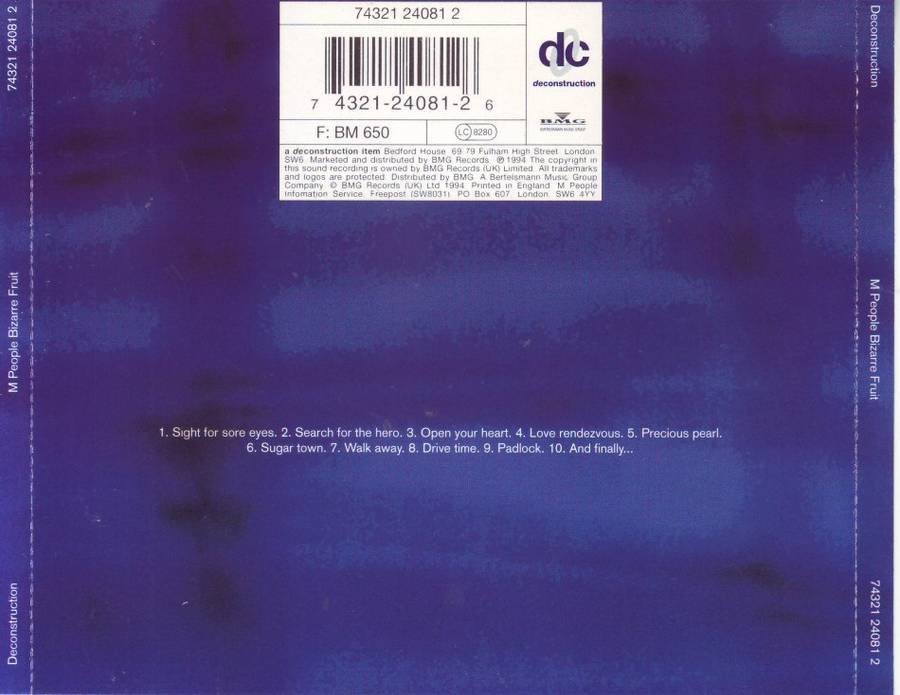 M PEOPLE - Bizarre fruit (CD) 74321 24081 2 NM