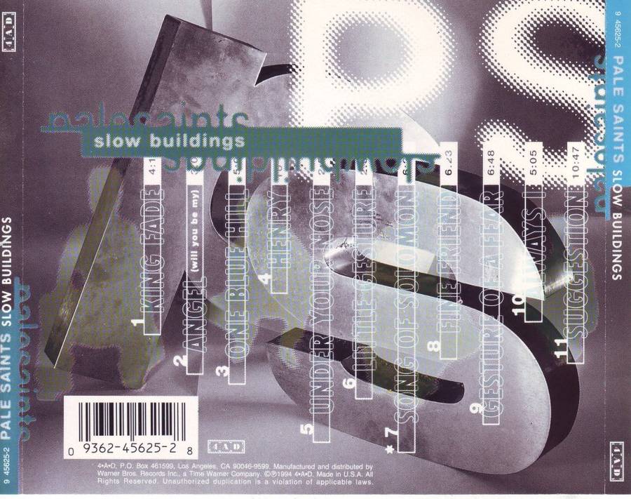 PALE SAINTS - Slow buildings (CD) 9 45625-2 EX (FREE BULK SHIPPING)