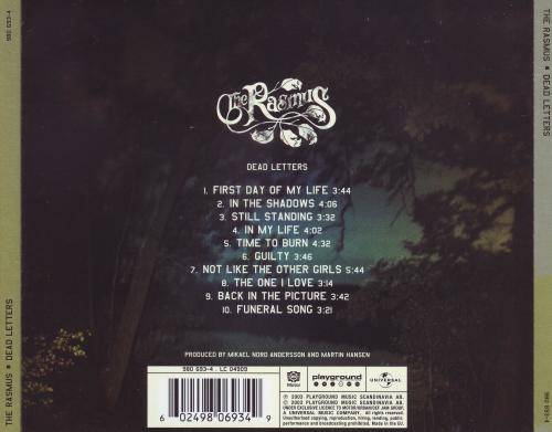 THE RASMUS - Dead letters (CD) 980 693-4 VG+