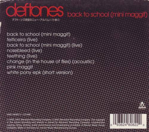 DEFTONES - Back to school (mini maggit) (CD) 9362-48082-2 EX