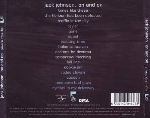 JACK JOHNSON - On and on (CD) STARCD 6797 VG+