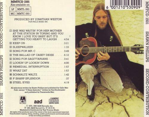 SHAWN PHILLIPS - Second contribution (CD) MMTCD 1501 NM
