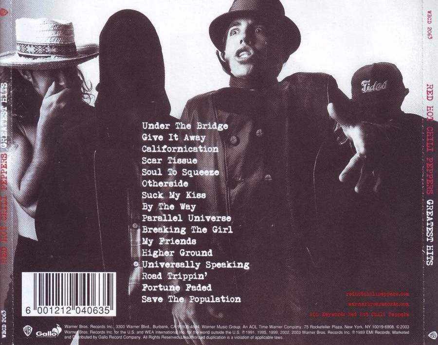 RED HOT CHILI PEPPERS - Greatest hits (CD) WBCD 2063 NM-