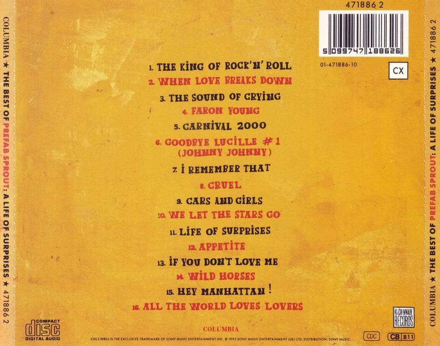 PREFAB SPROUT - The Best Of Prefab Sprout: A Life Of Surprises (CD) 471886 2 VG+