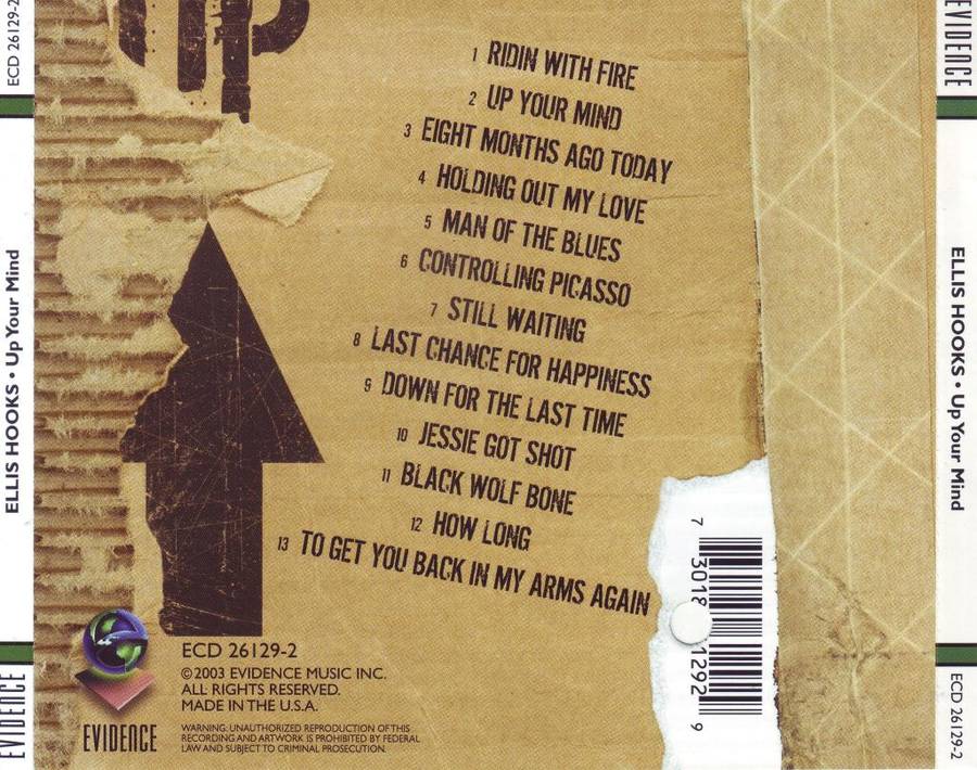 Ellis Hooks - Up Your Mind (CD) ECD 26129-2