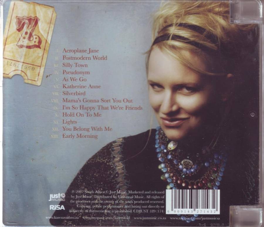 KAREN ZOID - Postmodern world (CD) CDJUST 189  NM-