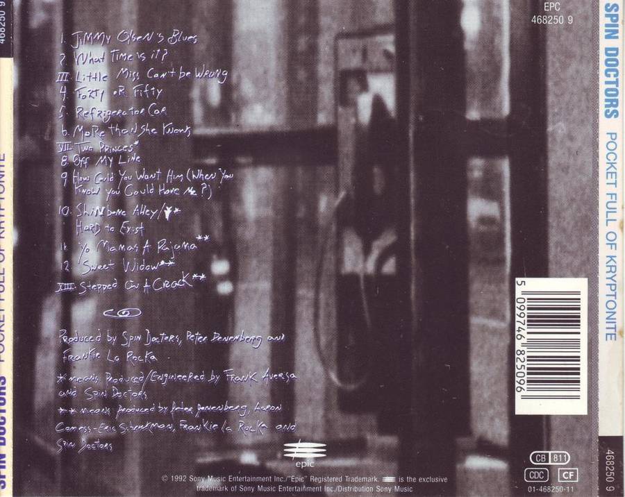 SPIN DOCTORS - Pocket full of kryptonite  (CD) 468250 9  VG+
