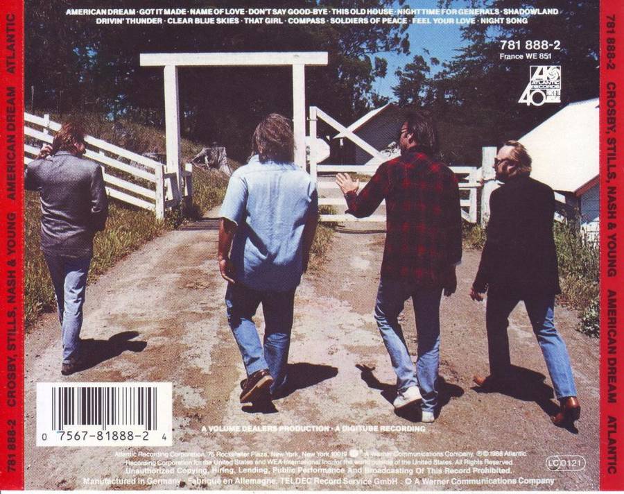 CROSBY, STILLS, NASH & YOUNG - American dream (CD) 781 888-2 NM