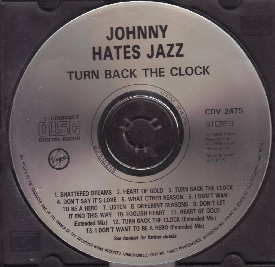 JOHNNY HATES JAZZ - Turn back the clock  CDV 2475 VG+