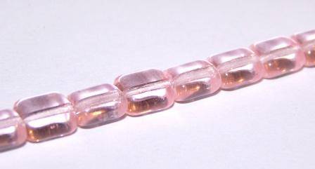 Czech flat tube 8 x 7mm - Pack of 5 - PEACH