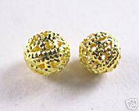 Pack of 10 - Goldtone Filigree (3-4mm)