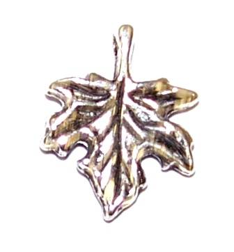 Charms Ant silver mapleleaf 17mm - 1 LEAF