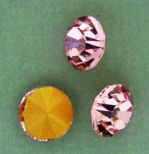 Chaton Faceted Gold Foiled SS-06 2.0 mm Rose 20 pcs