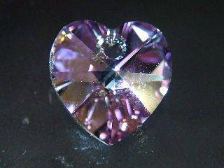 10 mm heart in Swarovski Vitrial -violet