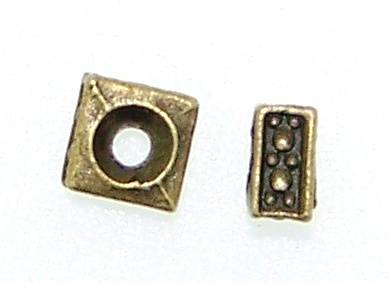 Ant. bronze Square spacer,  5mm