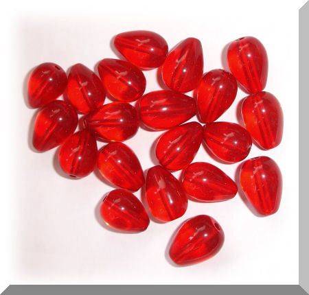 Acrylic Red Teardrop - 10mm