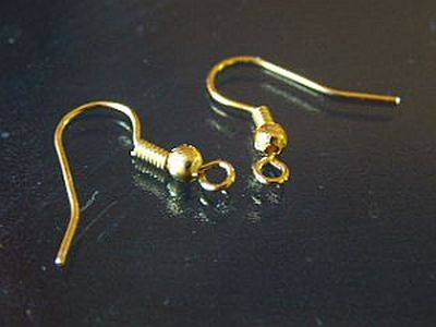 Goldtone earring wire - PACK OF 20