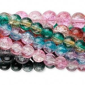 Special - 50 Glass Crackle Beads (3,4,mm)