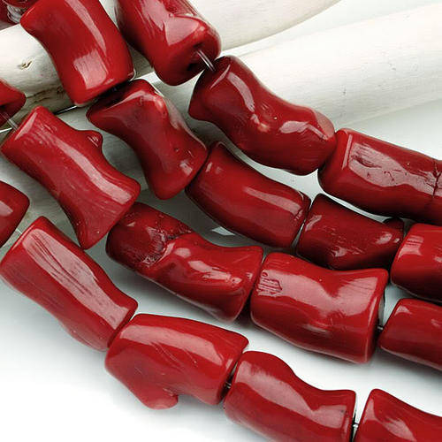 Red Coral Branch Freeform Gemstone Loose Bead -40cm string- 15-17mm bead size