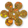 GOLD GLITTER LARGE FLOWER Sequin 15MM - Pack of 10