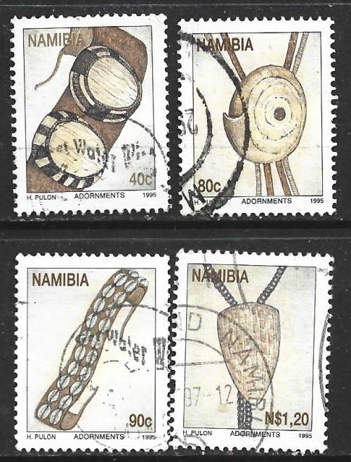 Namibia 1995 Traditional Namibian Adornments Sc#787-90 Complete Used  Set 0413