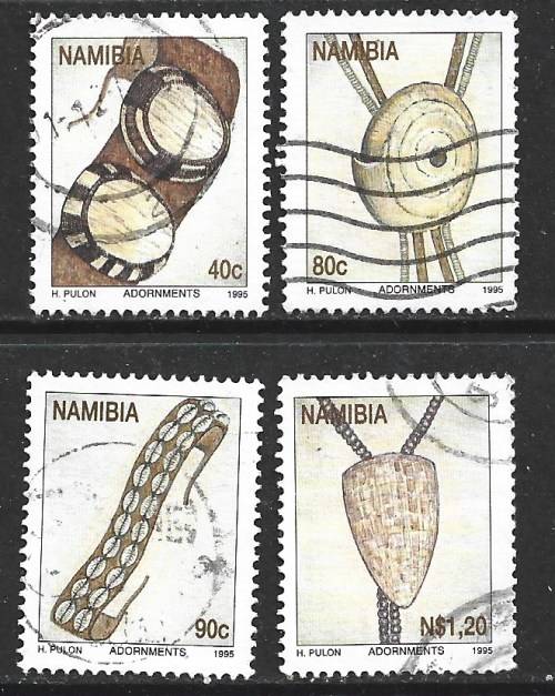 Namibia 1995 Traditional Namibian Adornments Sc#787-90 Complete Used  Set 0413