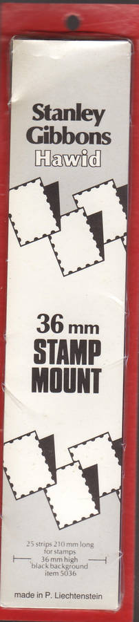 HAWID MOUNTS STANLEY GIBBONS 19 STRIPS x 210mm LONG 36mm HIGH STAMP MOUNTS