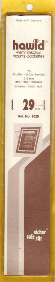 HAWID MOUNTS STANLEY GIBBONS 15 STRIPS x 210mm LONG 29mm HIGH STAMP MOUNTS