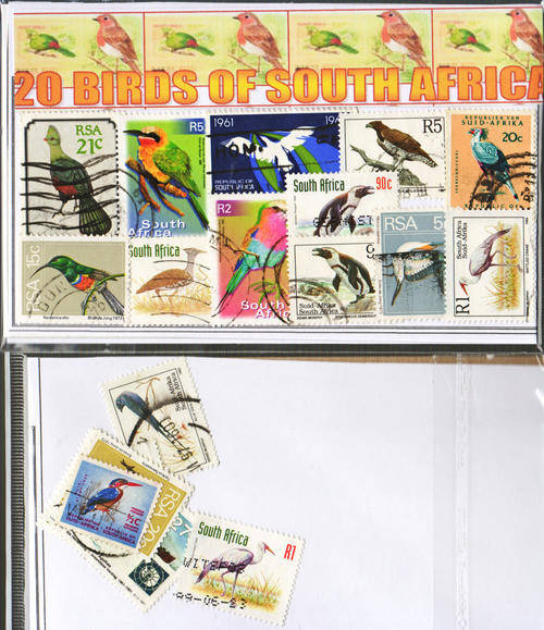 BIRDS OF SOUTH AFRICA 20 STAMPS CHARITY PACK USED