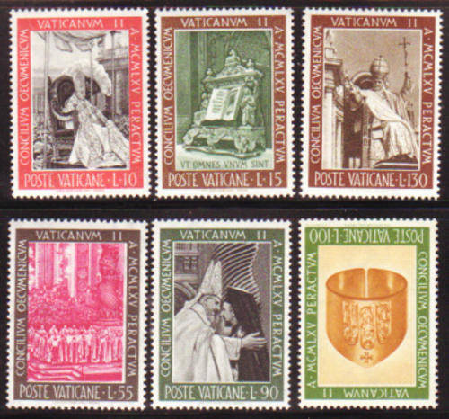 VATICAN 1966 - #439-44 COMPLETE UNMOUNTED MINT SET