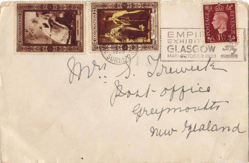GB KING GEORGE VI PLUS CANCELLED CORONATION CINDERELLAS ON COVER
