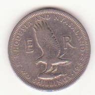 Rhodesia nyasaland 1955 two shilling